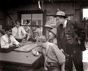 Unlucky: Faro Card Game Men Playing Gambling in Old Wild