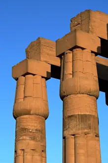 Colonnade: Fasciculatesd columns with papyrus capitals of hypostyle. Lu