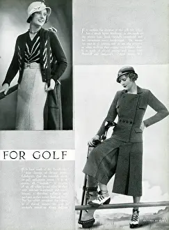 Cardigans: Fashion for golf 1933