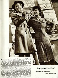 Housekeeping: Fashion item, inexpensive women's fashions, WW2