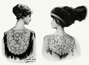 Backview: Two fashionable collars 1912