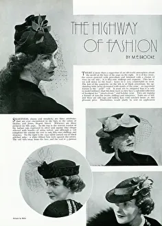 Slanted: Fashionable hats 1937