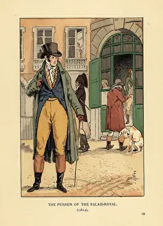 Malmaison: Fashionable man at the Passage du Perron, Palais Royal, 1802