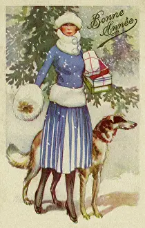 Borzoi: Fashionable woman