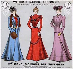 Weldons: Fashions for the 1890s - the end result of flat patterns