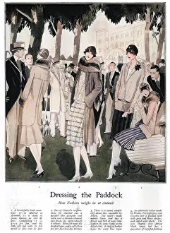 Couturiers: Fashions in the Auteuil paddock, Paris, 1927