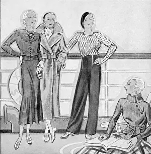 Slacks: Fashions for the deck on summer cruising days