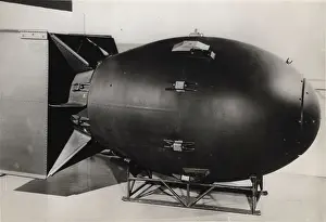 Dropped: The Fat Man 10, 000 pound atomic bomb, WW2