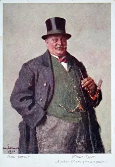 Geht: Fat man with pipe and top hat