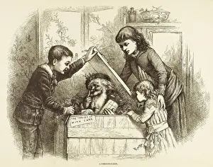Nast: Father Christmas in a box with children