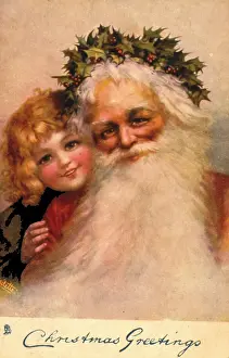 Beards: Father Christmas and child