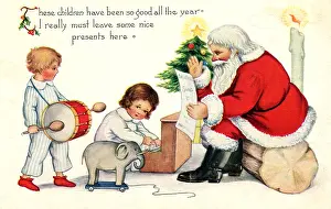 Keyboard: Father Christmas with children