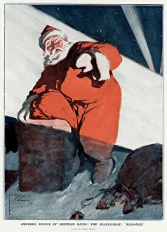 Nuisance: Father christmas about to go down the chimney