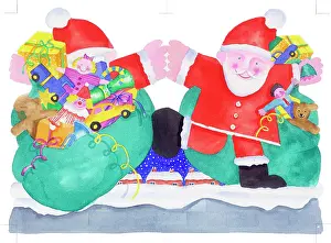 Sided: Father Christmas cut-out design