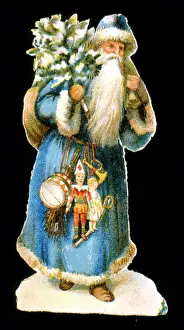 Trimmed: Father Christmas delivering presents