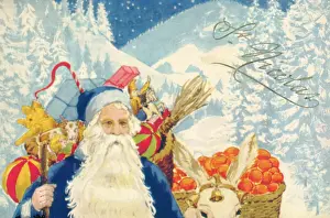 Oranges: Father Christmas delivering presents