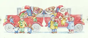 Teddys: Father Christmas Delivering Teddies