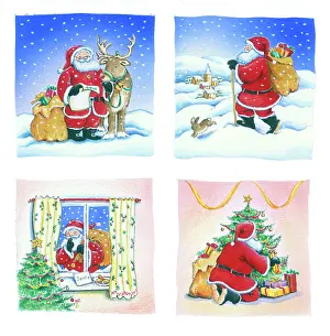 Endersby: Four Father Christmas designs for gift cards