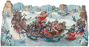 Elfin: Father Christmas, elves and sleigh