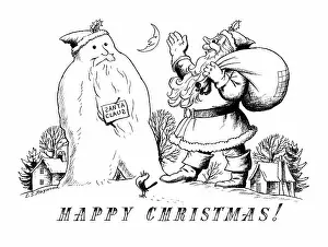 Haywood: Father Christmas greeting Snowman