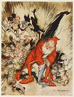 Lots: Father Christmas pulls toys from a Xmas stocking