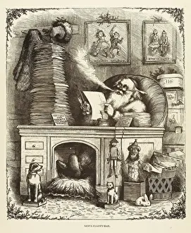 Nast: Father Christmas reading Xmas letters