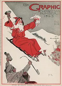 Sledging: Father Christmas on a sledge