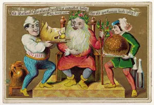 Boars: Father Christmas with a Xmas feast