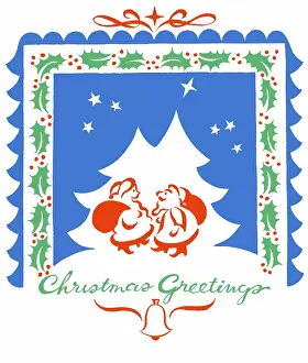 Arrobus: Two Father Christmases meeting each other