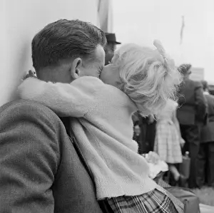 Hugged: Father and daughter