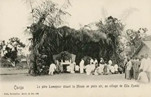 Aug19: Father Lemegour conducts Mass - Belgian Congo, Africa