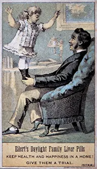 Preschooler: Father Seated in Chair with Daughter
