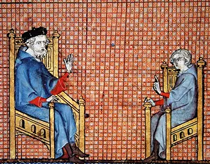 Devotion: Father and son. Miniature