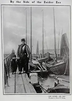 Zuiderzee: Father and son, Zuiderzee, Netherlands