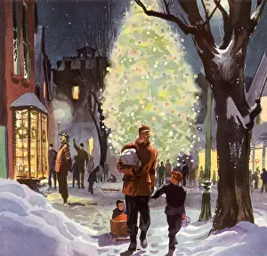 Father and Sons at Christmas