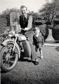 Bantam: father and sonwith a 1951/2 BSA Bantam motorcycle