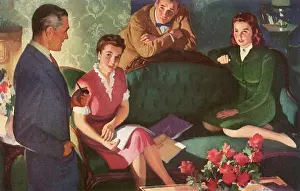 Relation: Father speaking to Family