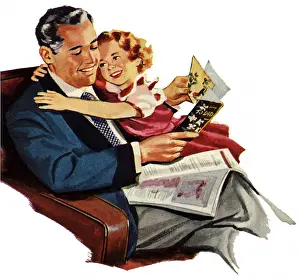 Congratulation: Father's Opening His Card