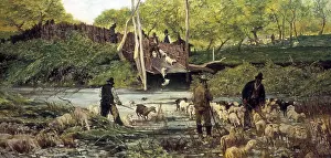 Pitti: FATTORI, Giovanni (1825-1908). The Sheep Jump