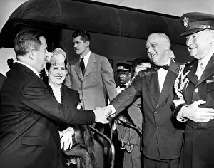 Camacho: FDR Presidency. From left: Mexican President ?