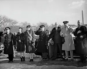 FDR Presidency. From left: US Rear Admiral ?