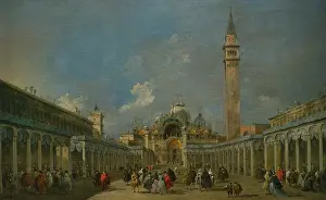 Guardi: The Feast of the Ascension in St Mark's Square, circa 1775