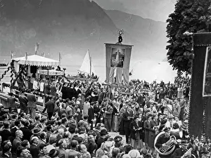 Traunsee: Feast of Corpus Christi at the Traunsee. Upper Austria