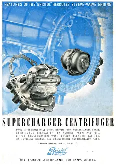 Supercharger: Features Of The Bristol Hercules - Supercharger Centrifiger