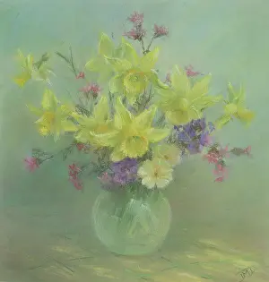 Campion: February Gold ? daffodils etc in a vase