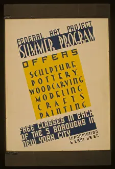 Announcing: Federal Art Project summer program Offers sculpture, pottery