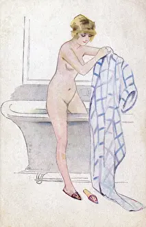 C1910: FEMALE IN BATH C1910