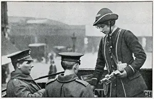 Employed: Female bus conductor during World War One