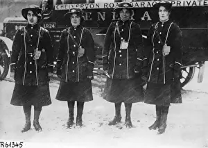 Garage: Female bus ticket controllers during the First World War