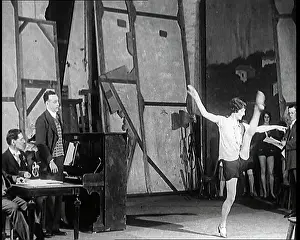 Handstand: A Female Civilian Performing A Dance Routine